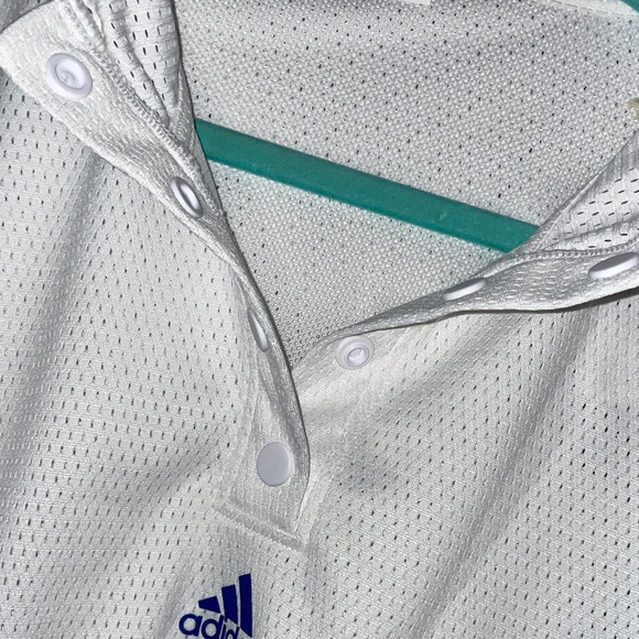 Adidas Kansas Jayhawks White and Blue Long sleeve Hoodie NWT UNISEX - Picture 6 of 8